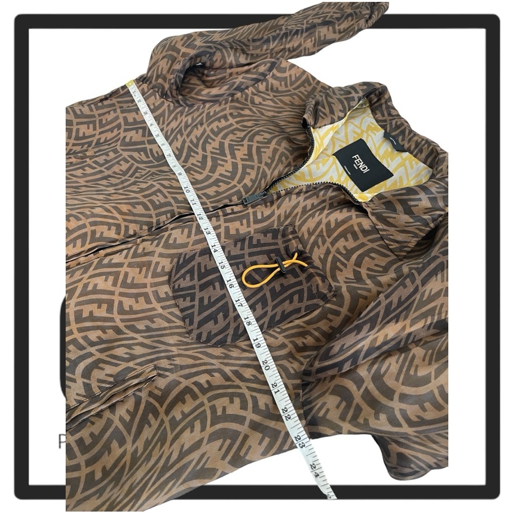 Fendi Reversible Brown Organza‎ FF Vertigo Jacket - Picture 6 of 15